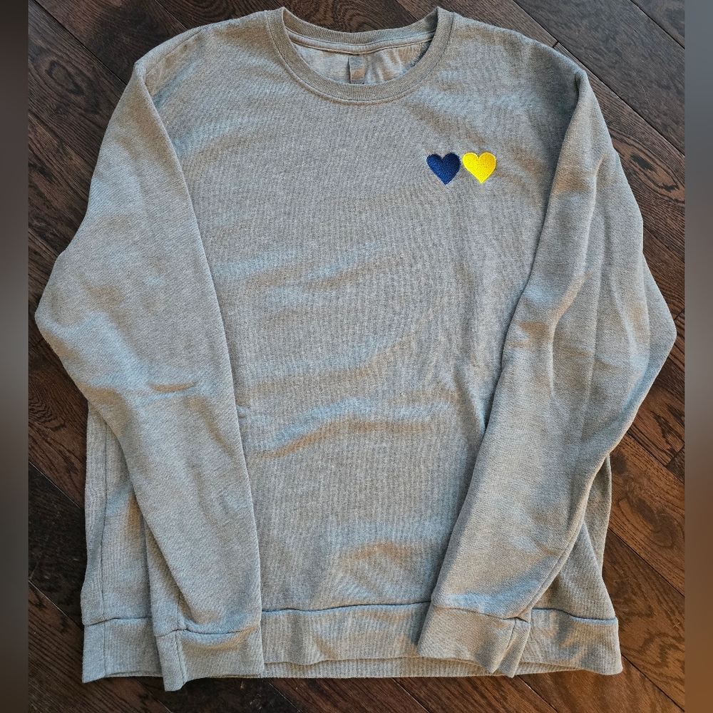 University Of Michigan Sweatshirt with Heart Accents- XL